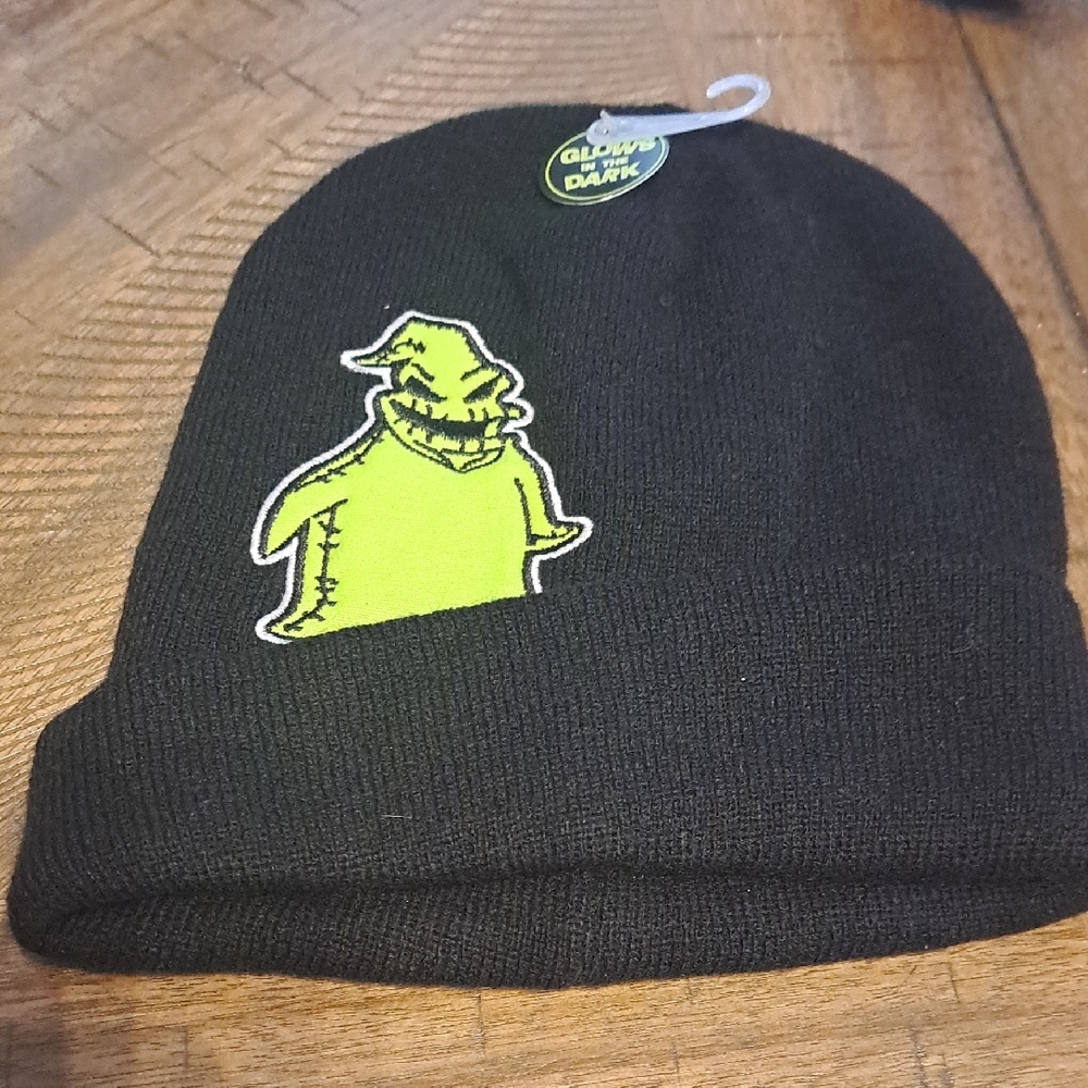 Glow in the Dark Kids Beanie - Black and Green